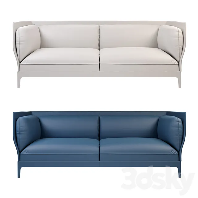 Monica Forster Poltrona Frau Alone Sofa Leather 3D Model Monica Forster Poltrona Frau Alone Sofa Leather 3D Model