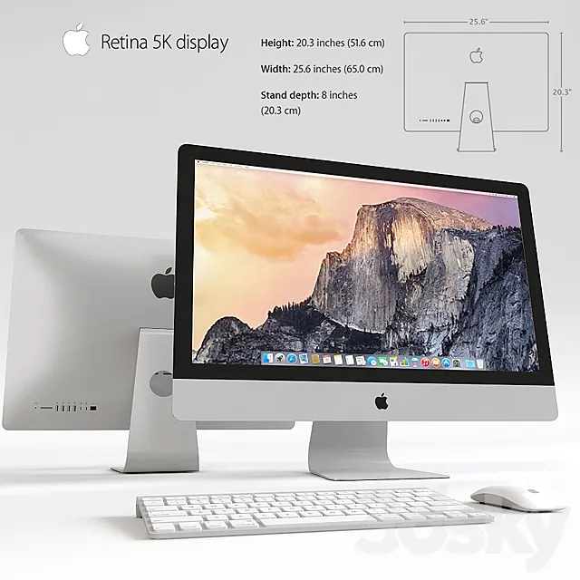 Monitor Apple Retina 5K 3D Model