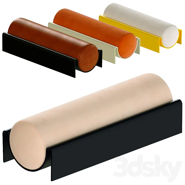 Monitor Fiberglass Upholstered Bench 3DModel