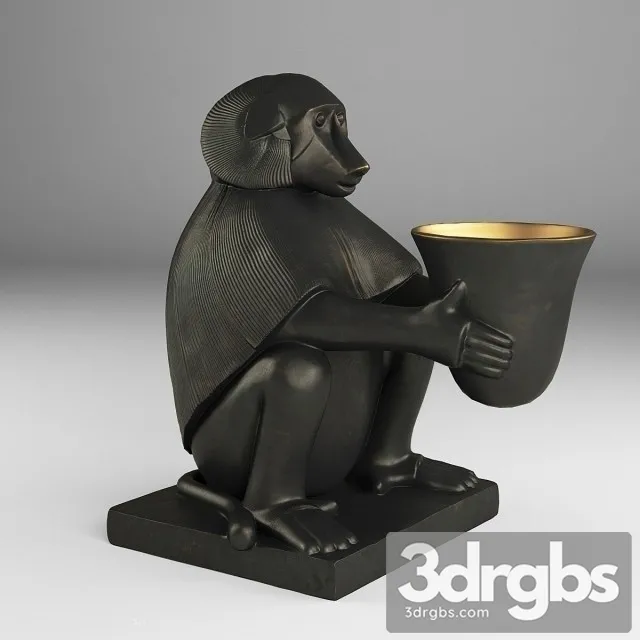 Monkey With Light Art Deco 3D Model Download