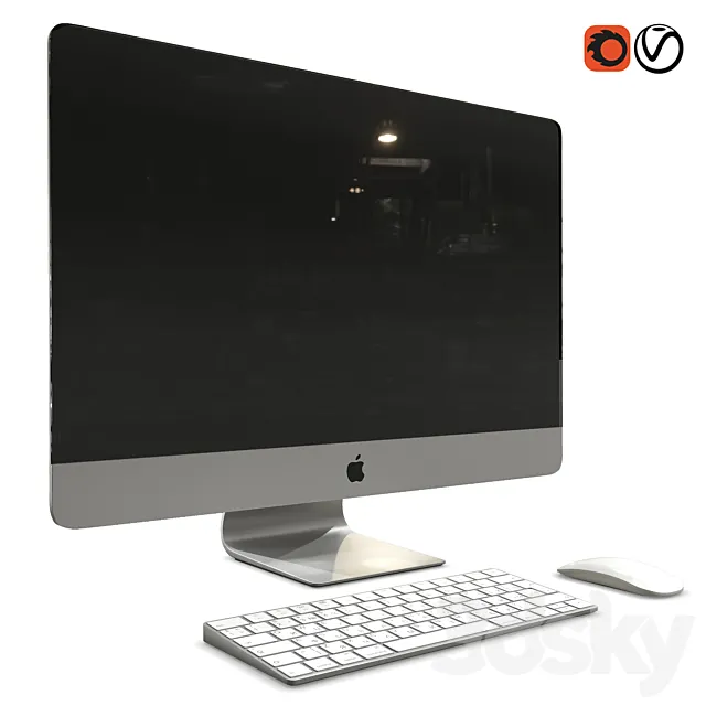 Monoblock computer Apple iMac 3D Model