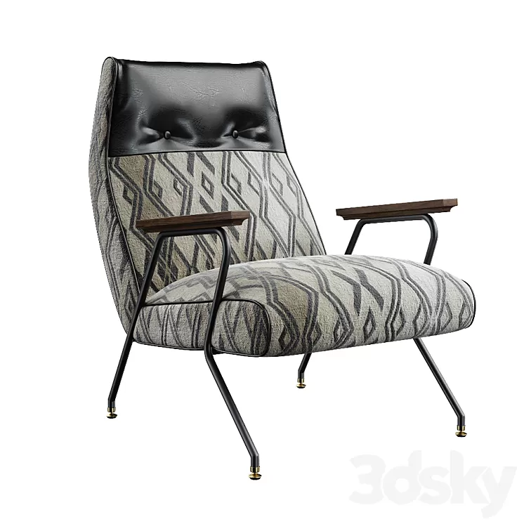 Monochromatic Quentin Chair 3D Model