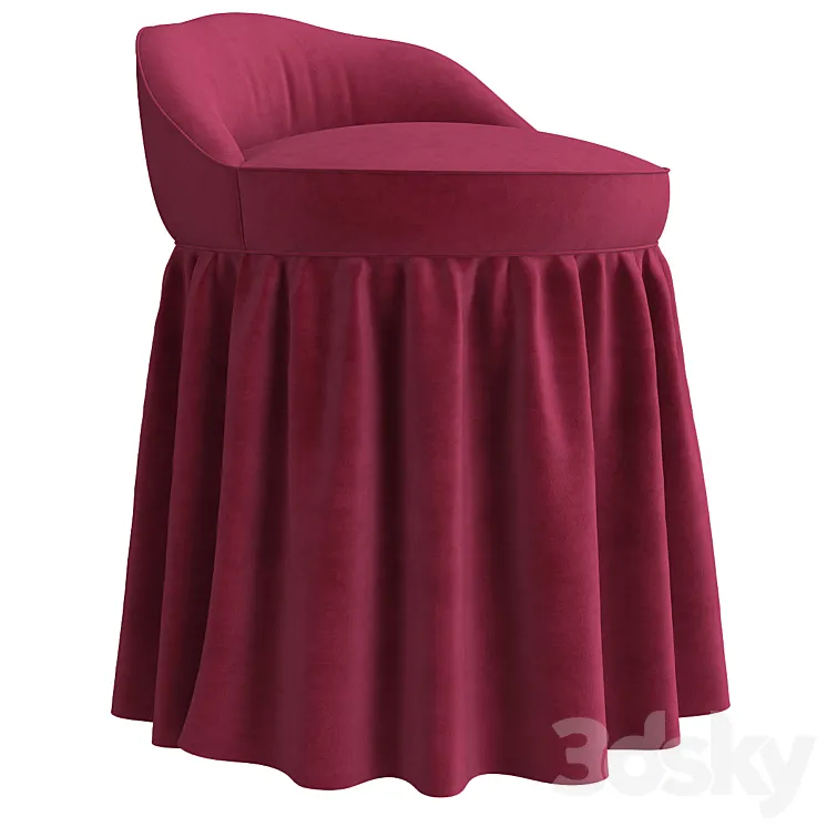 Monogrammed Slipcovered Swivel Stool Ballard Designs 3D Model Free Download Monogrammed Slipcovered Swivel Stool Ballard Designs 3D Model Free Download