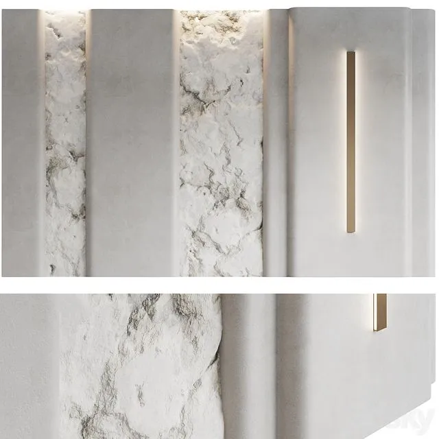 Monolithic wall panel 3D Model Monolithic wall panel 3D Model