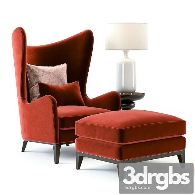 Monroe armchair red 3D Model Download Monroe armchair red 3D Model Download