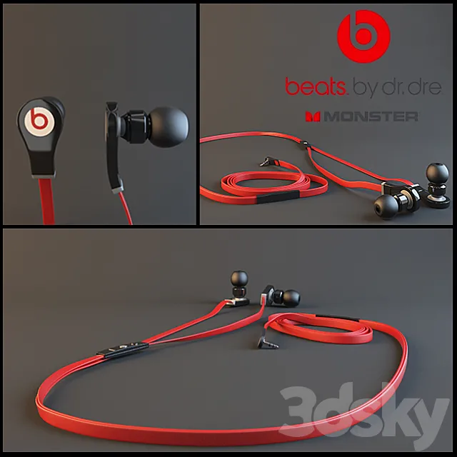Monster beats headphones ControlTalk 3DModel