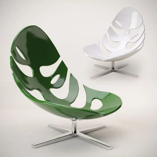 Monstera lounge chair by Philip Ahlstrom 3D Model