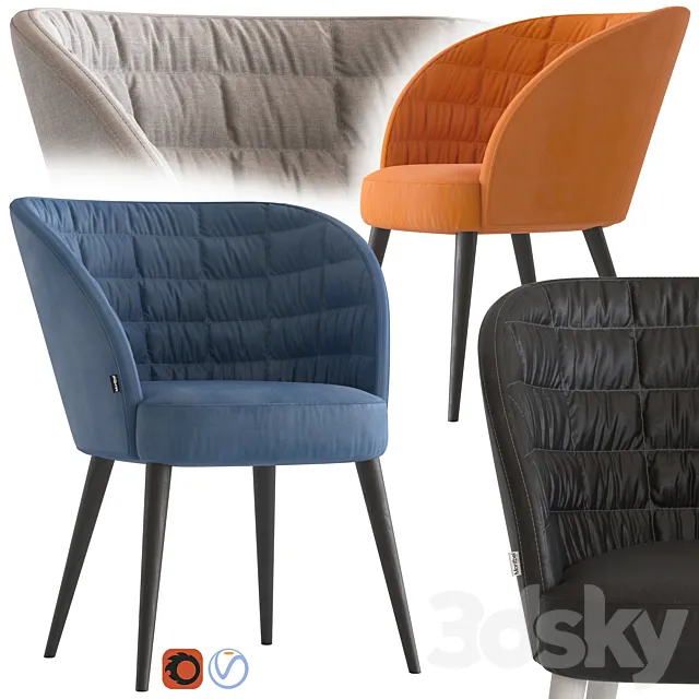 Montbel chair rose 3D Model