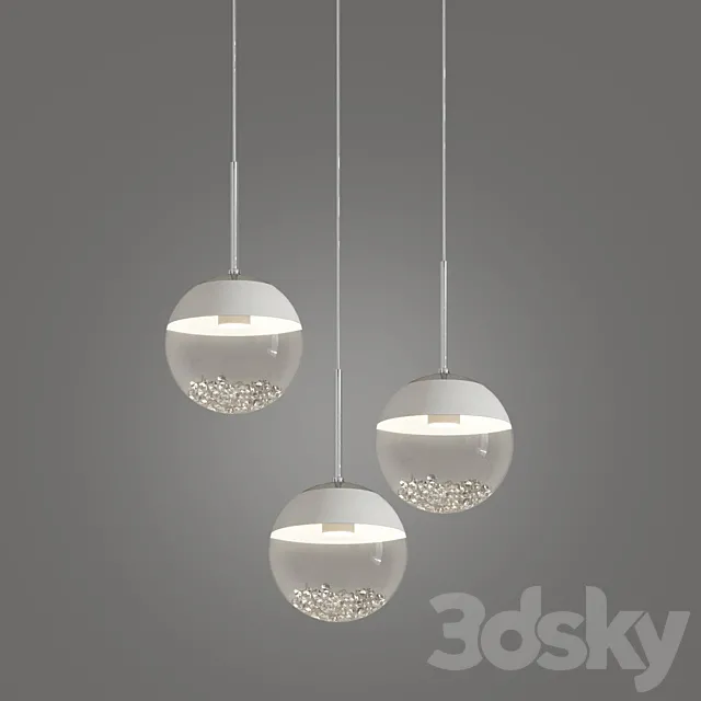 Montefio 3 led linear suspension by eglo 3D Model
