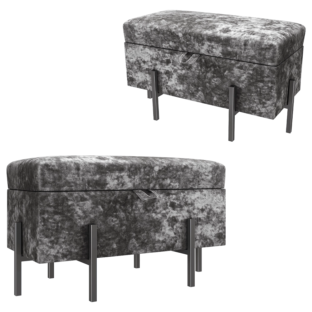 Montly – Padded stool Dark 3D Model