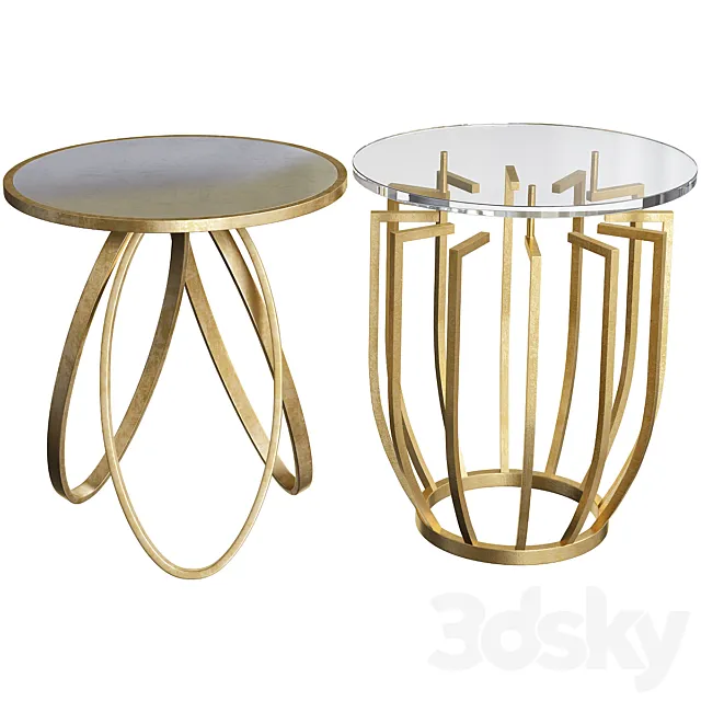 Montrez Side Tables Set 3D Model