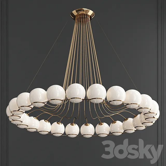 Monumental Gino Sarfatti Model Chandelier 3DModel Monumental Gino Sarfatti Model Chandelier 3DModel