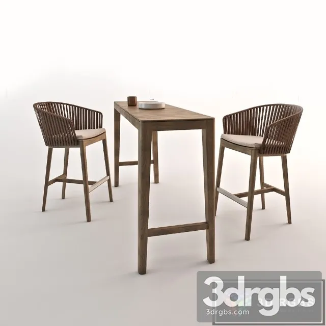 Mood Bar Chair Table 3D Model Download