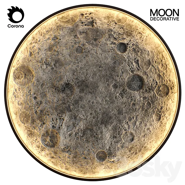MOON decorative 3D Model MOON decorative 3D Model