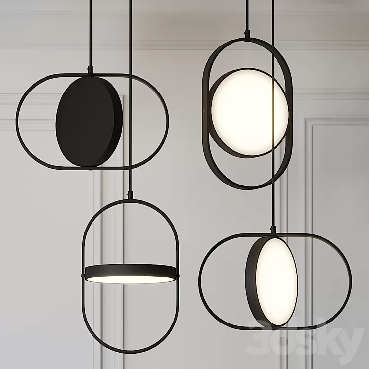 Moon-Inspired Pendant Light by Elina Ulvio 3D Model