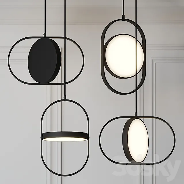 Moon-Inspired Pendant Light by Elina Ulvio 3DModel