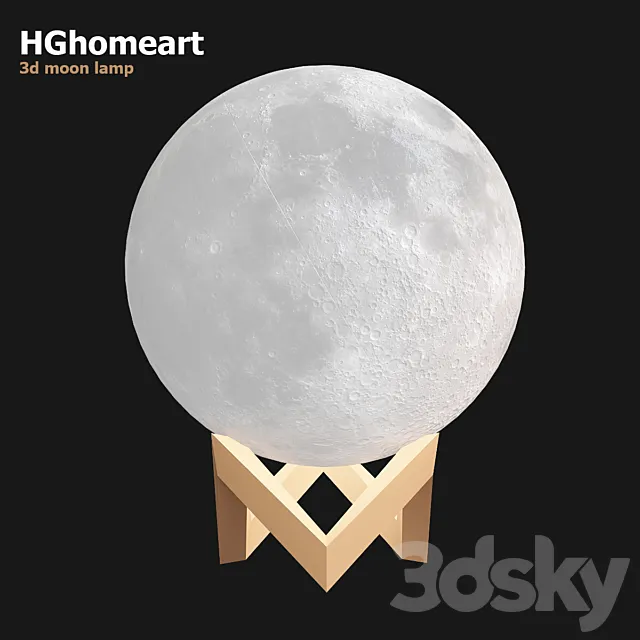 Moon lamp 3D Model Moon lamp 3D Model