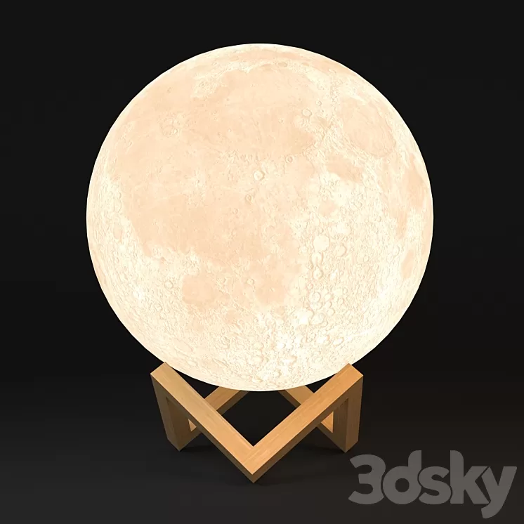 Moon lamp 3D Model Moon lamp 3D Model