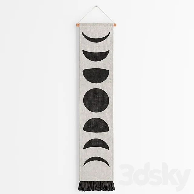 Moon phase wall hanging 3DModel Moon phase wall hanging 3DModel