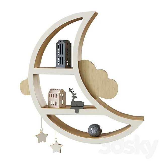 Moon shelf 3DModel Moon shelf 3DModel