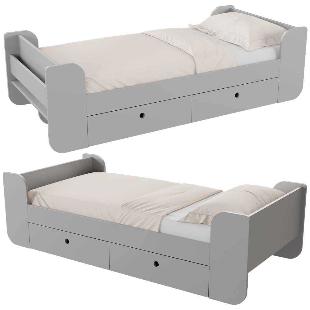 Moonk – Bed Morfeus with drawers 3D Model Moonk – Bed Morfeus with drawers 3D Model
