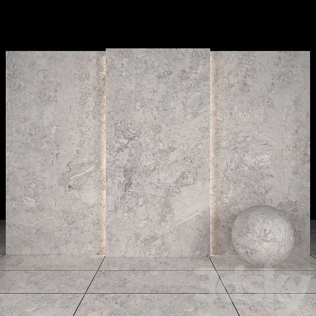 Moonstone gray marble 3D Model
