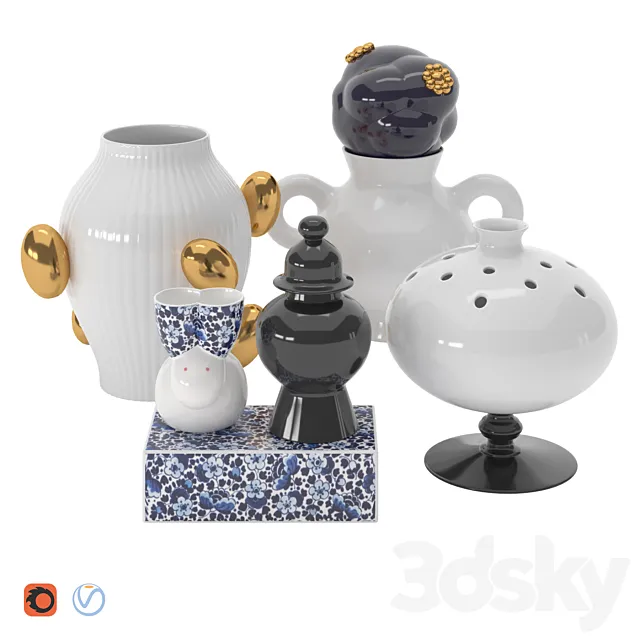 Moooi – Delft Blue Vases 01 3D Model