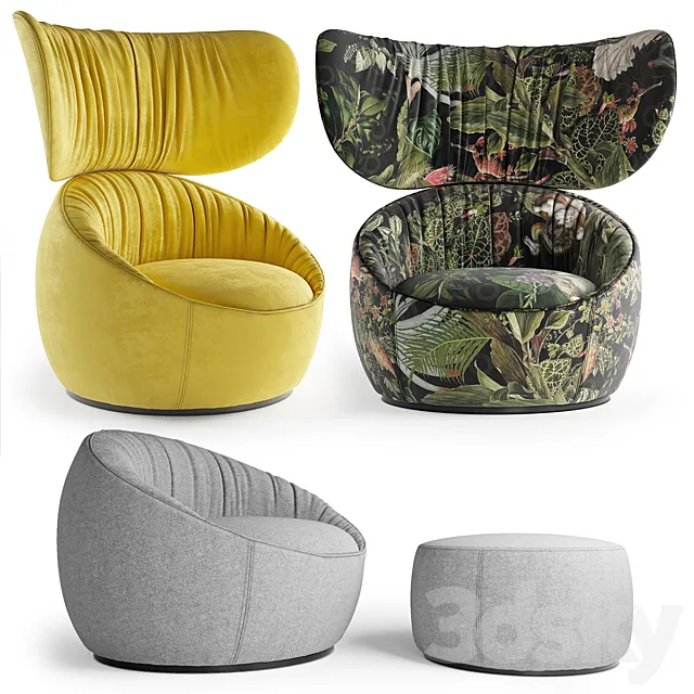 Moooi hana armchair 3DModel