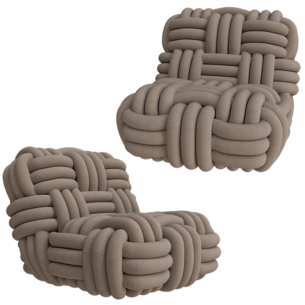 Moooi – Lounge chair Knitty 3D Model Moooi – Lounge chair Knitty 3D Model