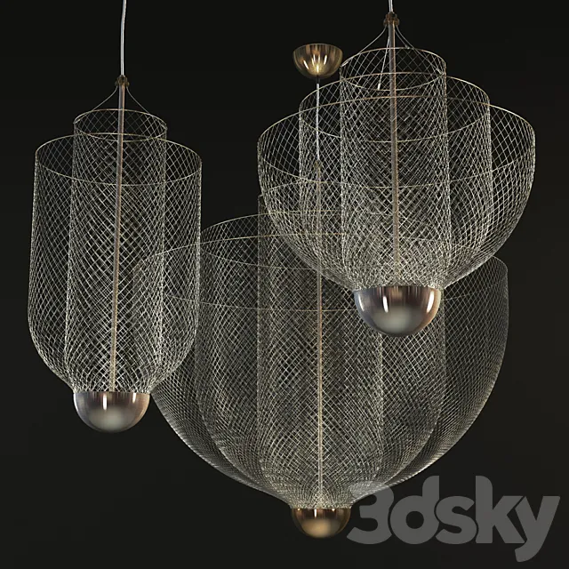 Moooi Meshmatics Chandeliers By Rick Tegelaar 3DModel