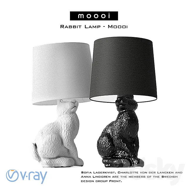 Moooi Rabbit by Front 3D Model Moooi Rabbit by Front 3D Model