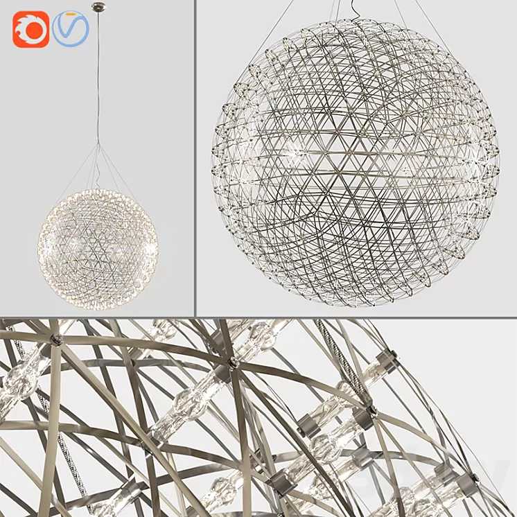 Moooi Raimond R127 Suspended Lamp 3D Model Moooi Raimond R127 Suspended Lamp 3D Model