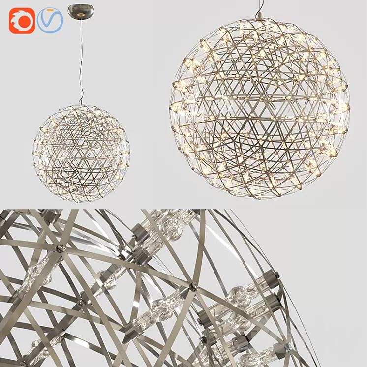 Moooi Raimond R61 Suspended Lamp 3D Model Moooi Raimond R61 Suspended Lamp 3D Model