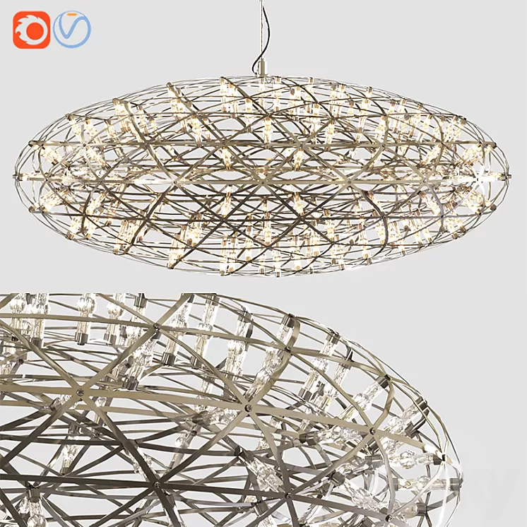 Moooi Raimond Zafu Suspended Lamp 3D Model Moooi Raimond Zafu Suspended Lamp 3D Model