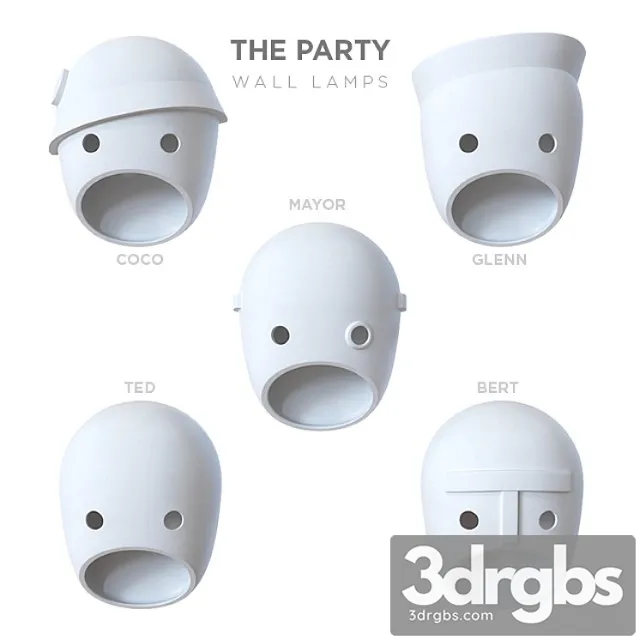Moooi the party wall lamps 3D Model Download Moooi the party wall lamps 3D Model Download