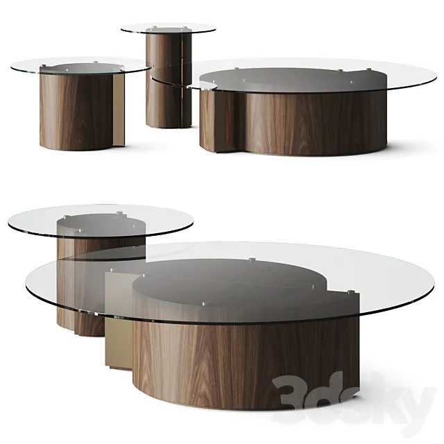 Mooza Design Slice Coffee Tables 3D Model Mooza Design Slice Coffee Tables 3D Model