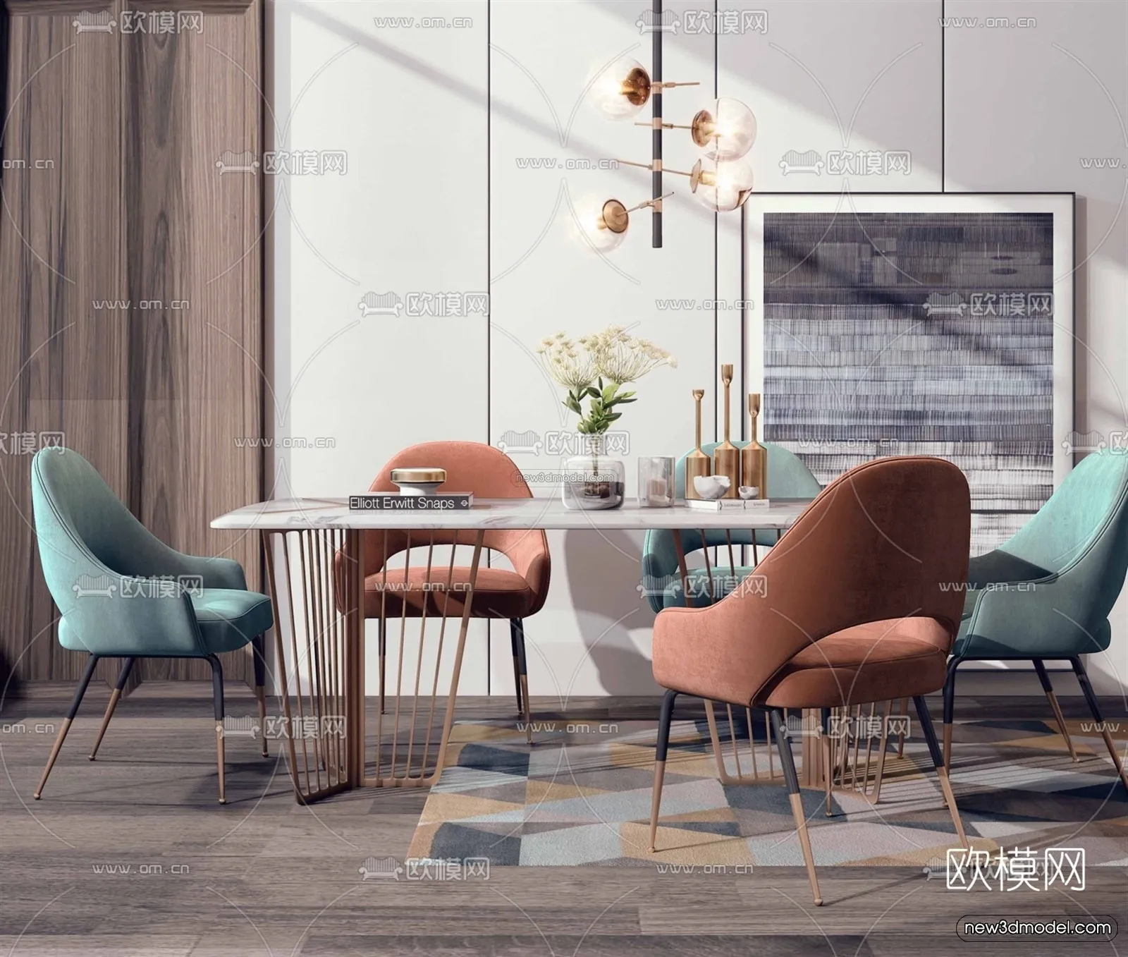 Morandi Style Interior 3D Blocks – Dining 3D Scene – 189 – VRAY Morandi Style Interior 3D Blocks – Dining 3D Scene – 189 – VRAY