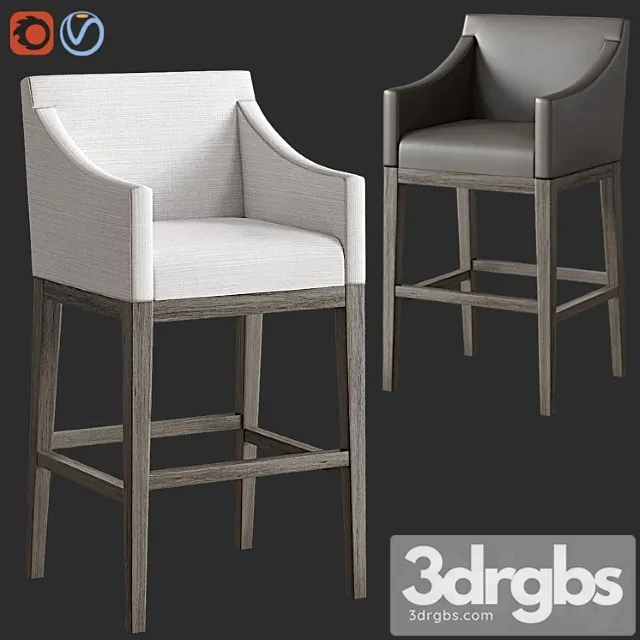 Morgan slope arm fabric stool 2 3D Model Download Morgan slope arm fabric stool 2 3D Model Download