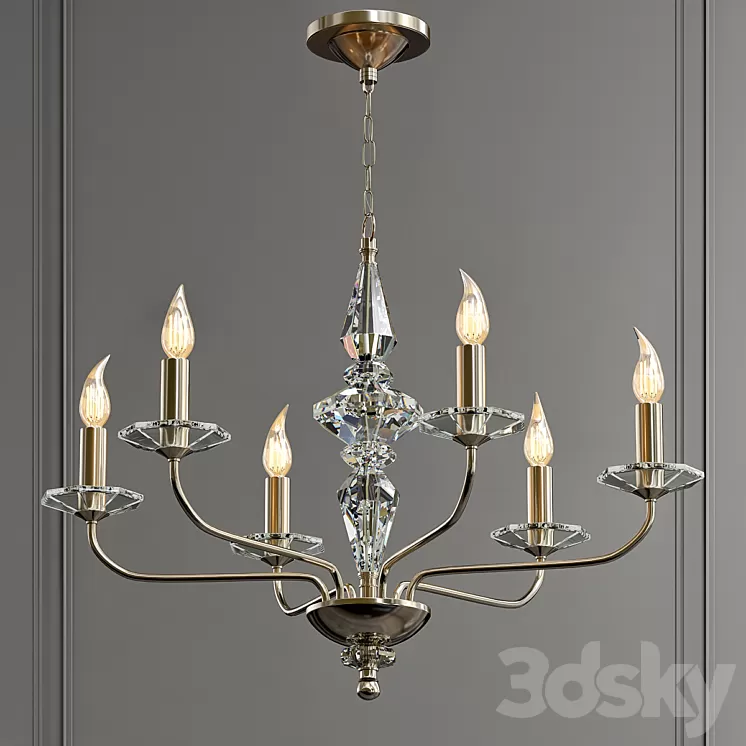 Moro crystal chandelier 3D Model Moro crystal chandelier 3D Model