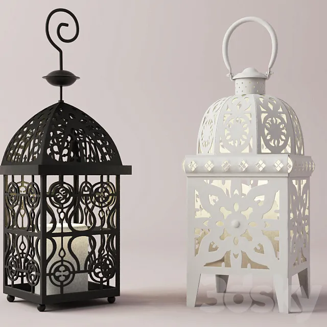Moroccan Lanterns 3D Model Moroccan Lanterns 3D Model
