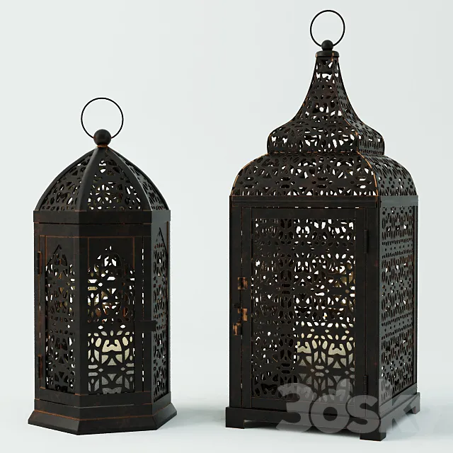 Moroccan Lanterns 3D Model Moroccan Lanterns 3D Model