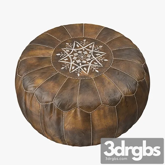 Moroccan leather pouf Moroccan leather pouf