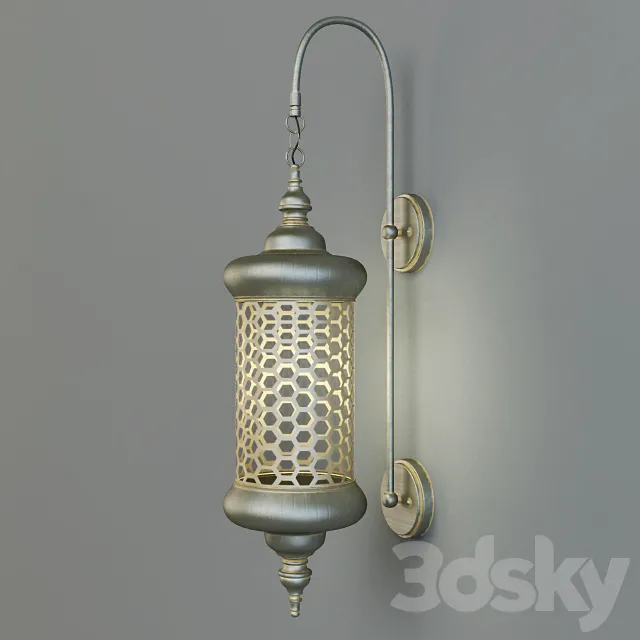 Moroccan Metal Sconce 3DModel