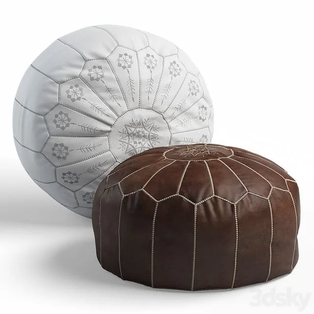 Moroccan pouf 3D Model Moroccan pouf 3D Model
