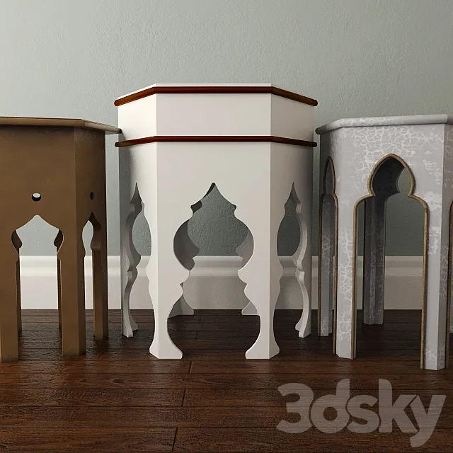 Moroccan Tables 3D Model