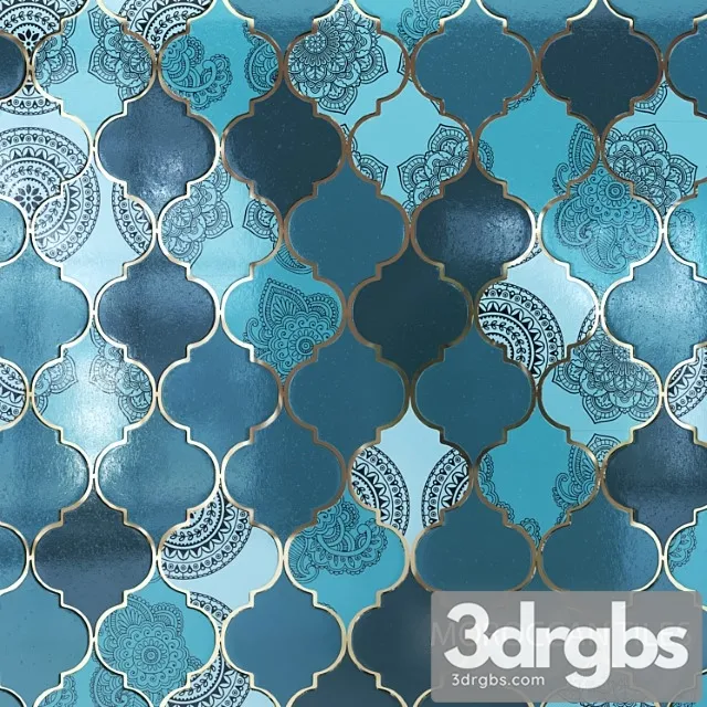 Moroccan tiles 03 3D Model Download