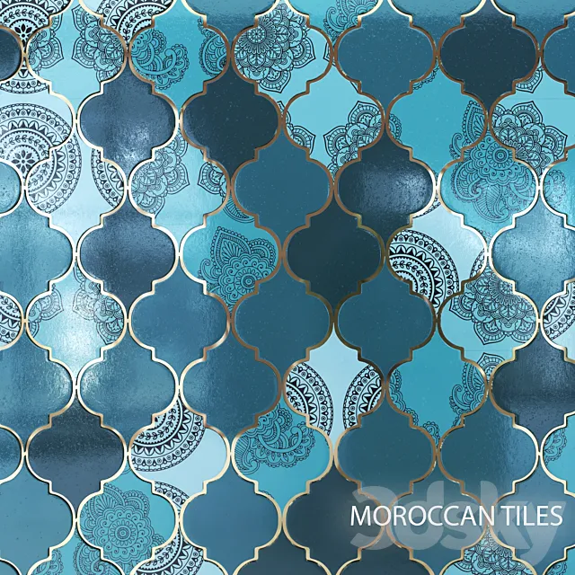 Moroccan tiles 03 3D Model Moroccan tiles 03 3D Model