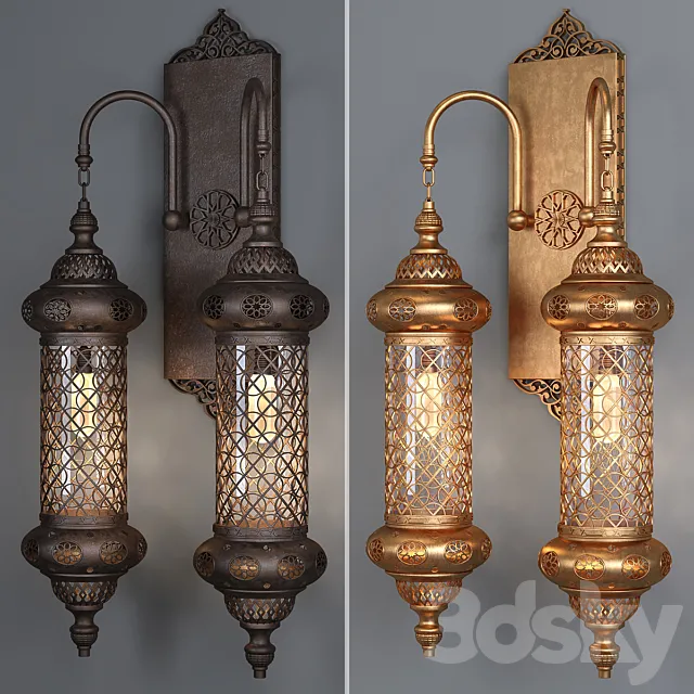 Moroccon Wallights_04 3DModel Moroccon Wallights_04 3DModel