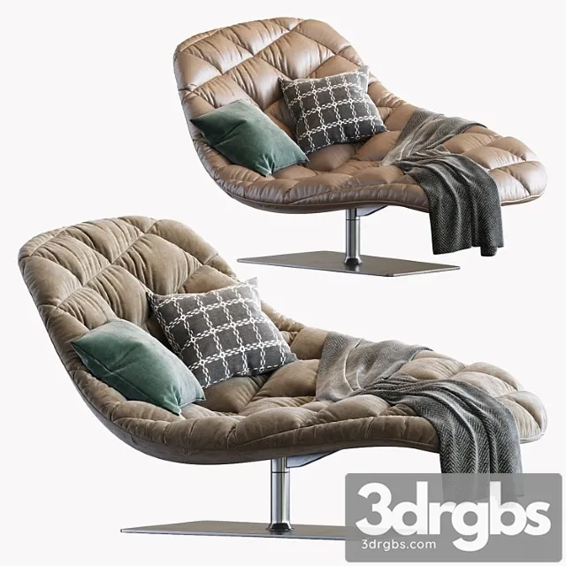 Moroso bohemian chaise longue 2 3D Model Download