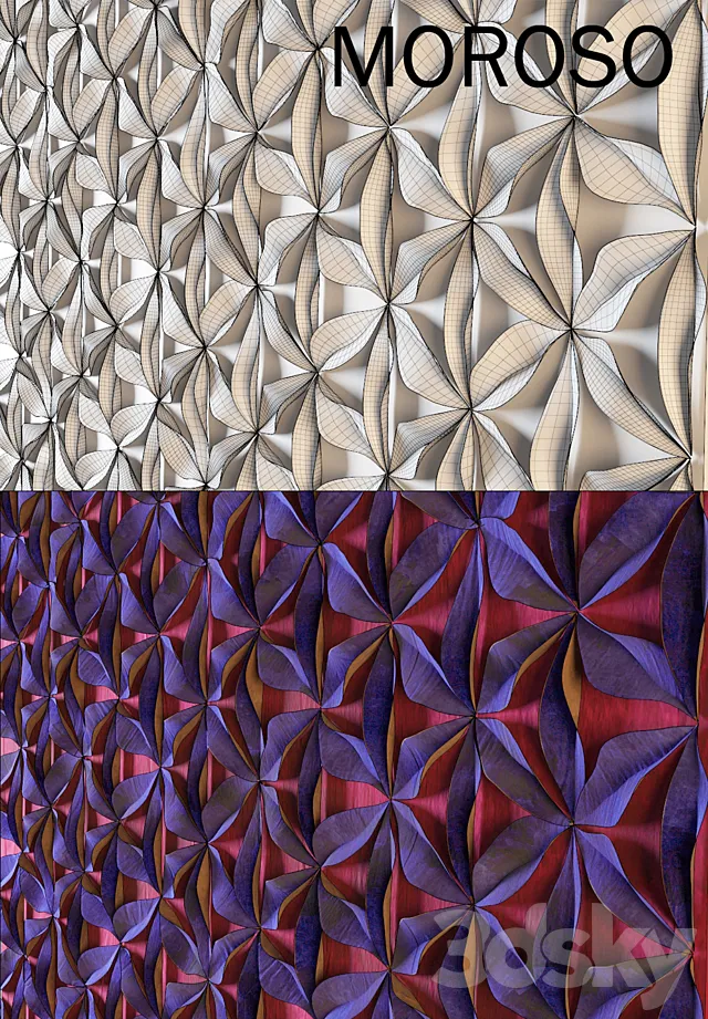 Moroso fabric decor 3D Model Moroso fabric decor 3D Model